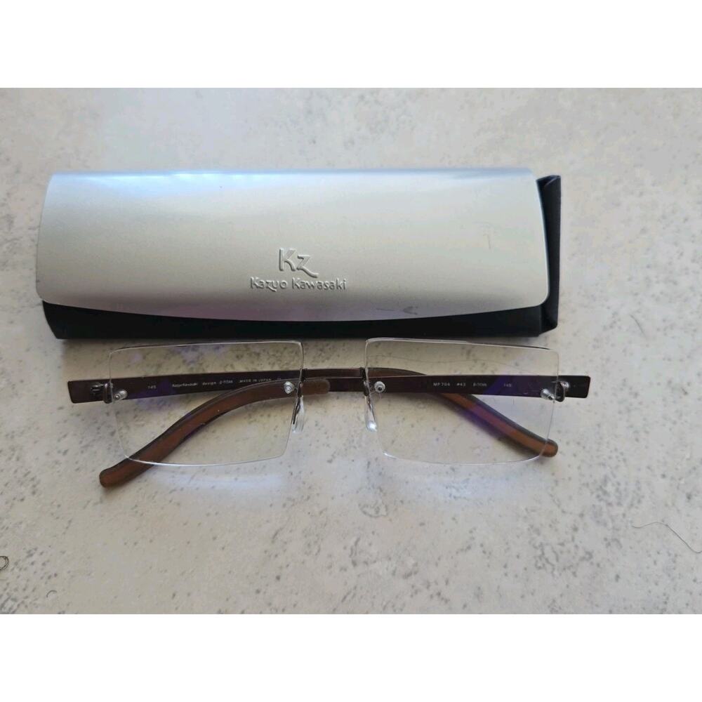 Kazuo Kawasaki Kooki MP-704 B-Titan Eyeglasses FRAMES .. Matte EUC